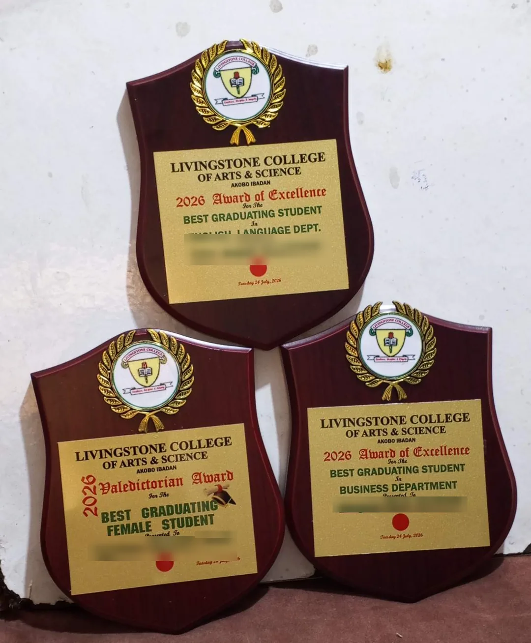 Wooden Award Plaques
