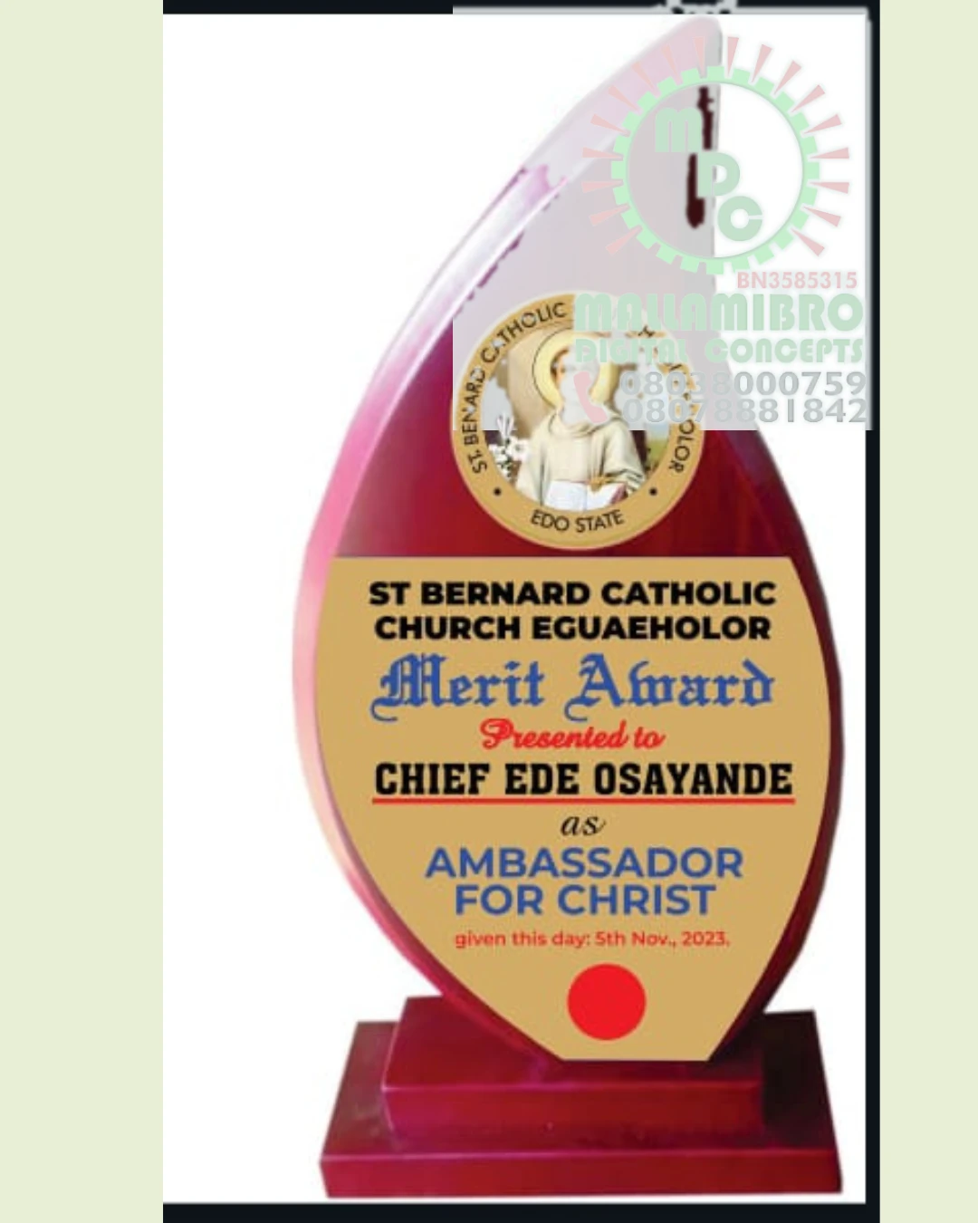 Wooden Award Plaques — sample photo 6
