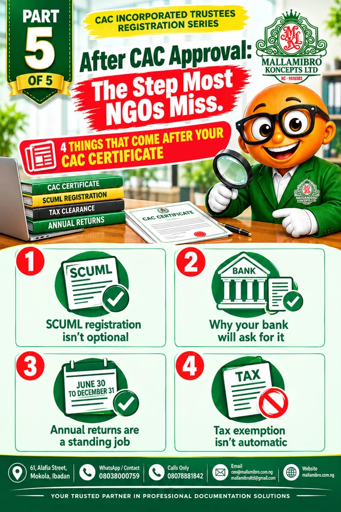 After CAC Approval: The Step Most NGOs Miss
