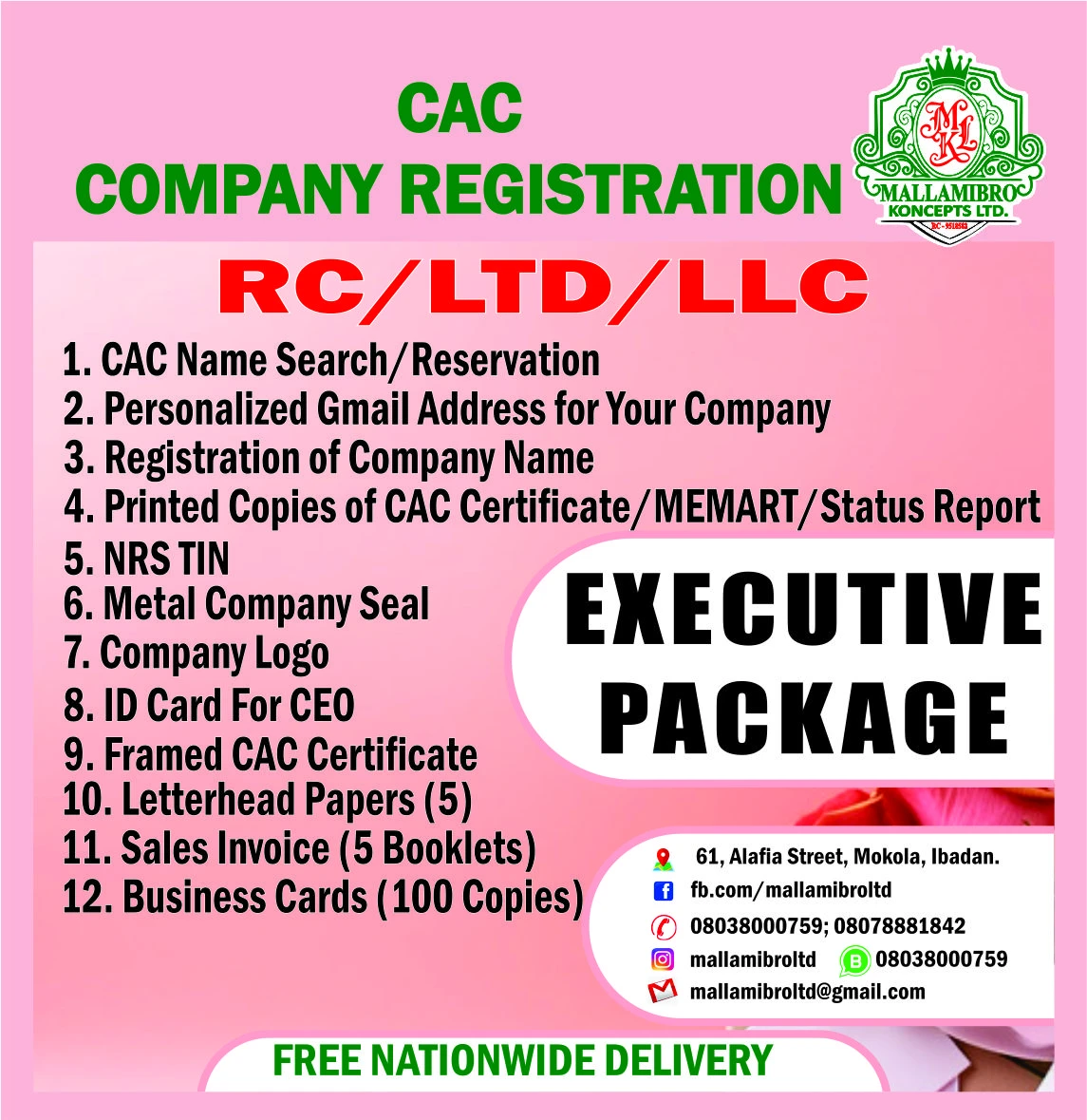 CAC Registration Document & Business Starter Kit — Executive
