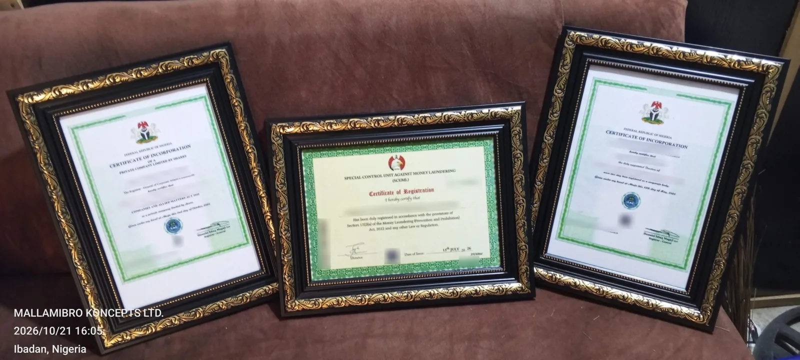 Certificate & Award Frames