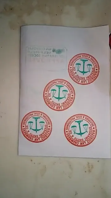 See a self-ink stamp in action, from press to finished impression.